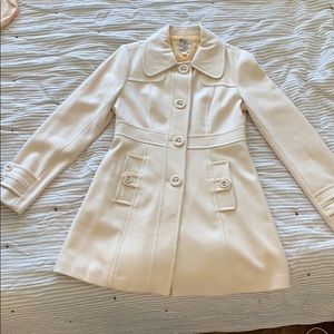 Tulle Knee Length Button Down Coat